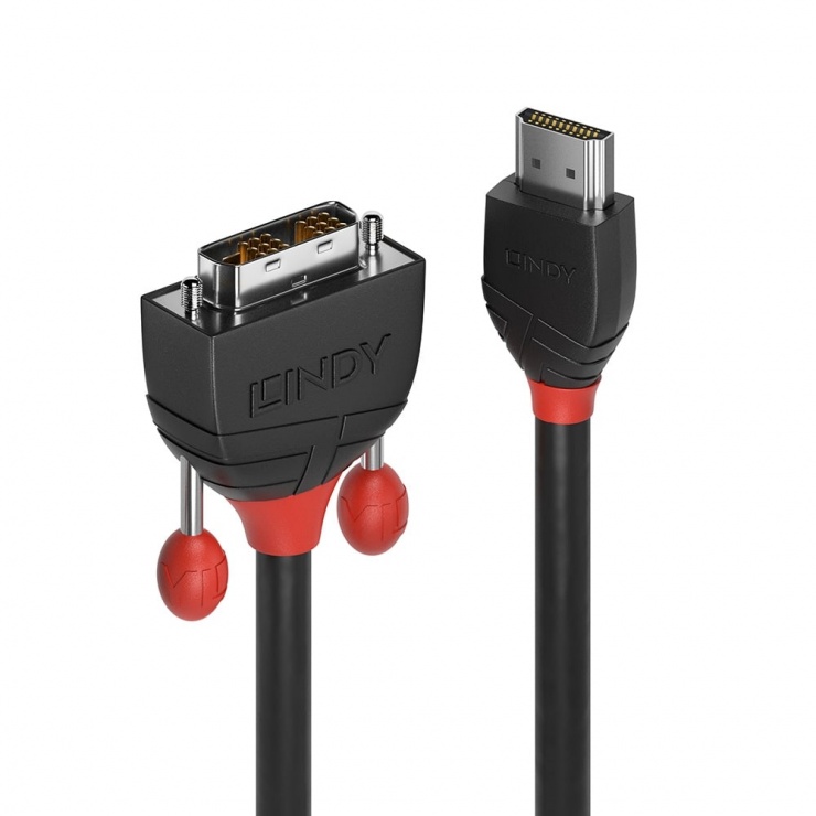 Cablu HDMI la DVI-D Lindy 2m, Full HD 1080p