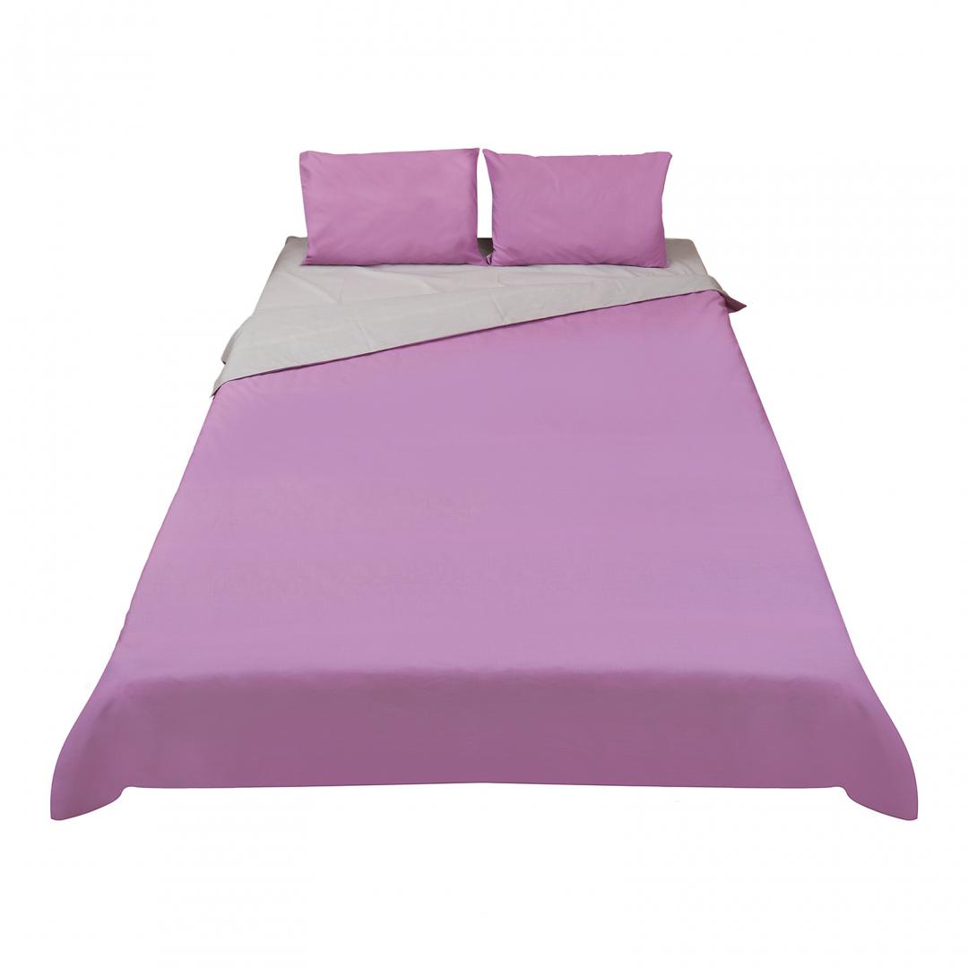 Lenjerie Pat King Size Heinner Mov-Gri 100% Bumbac 144TC