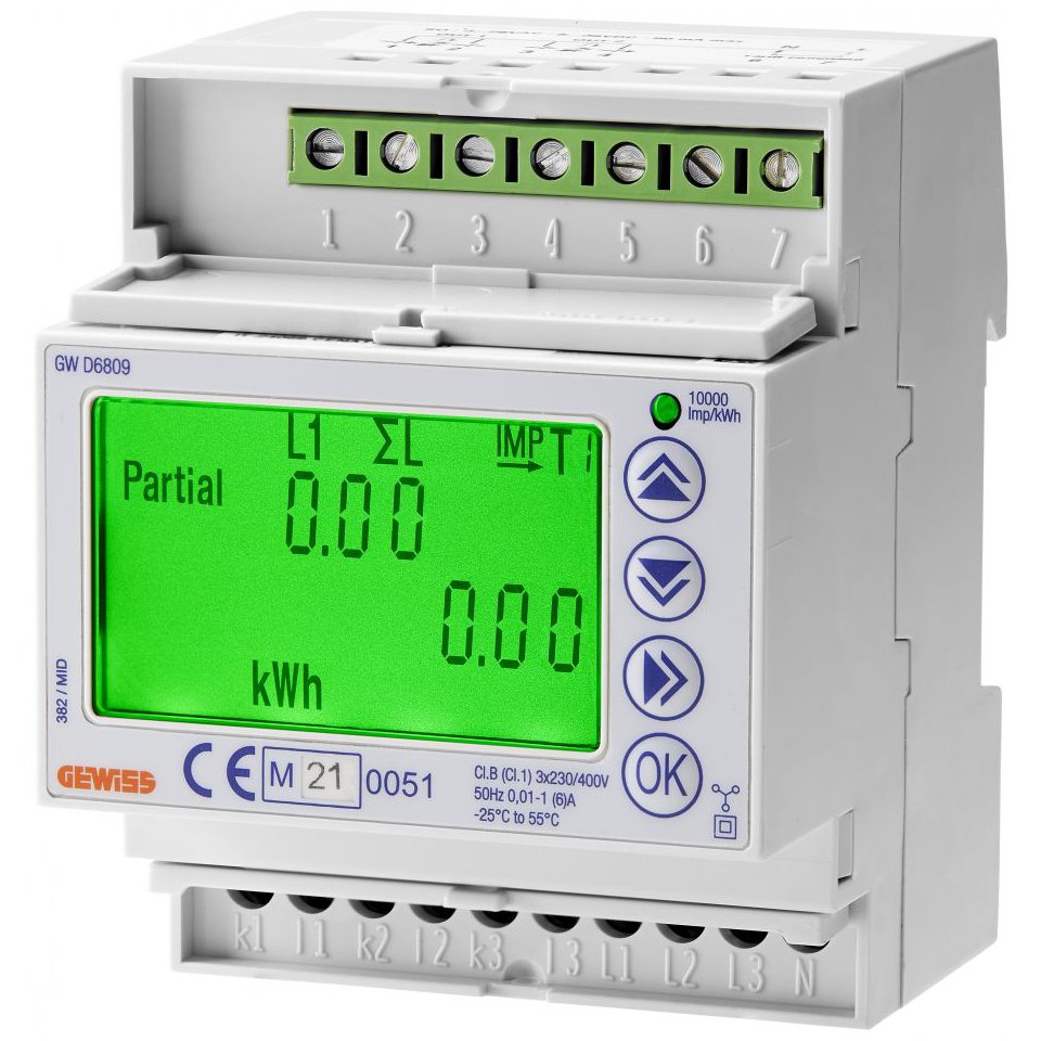 Contor Digital Trifazat MID 80A Gewiss GWD6809