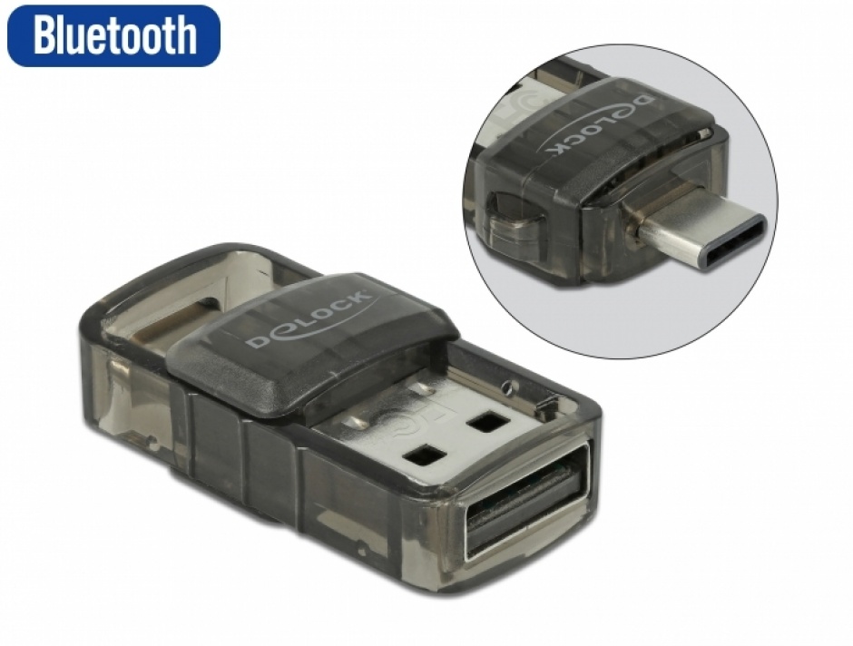 Adaptor Bluetooth 4.0 2in1 USB-A+C Delock 61002