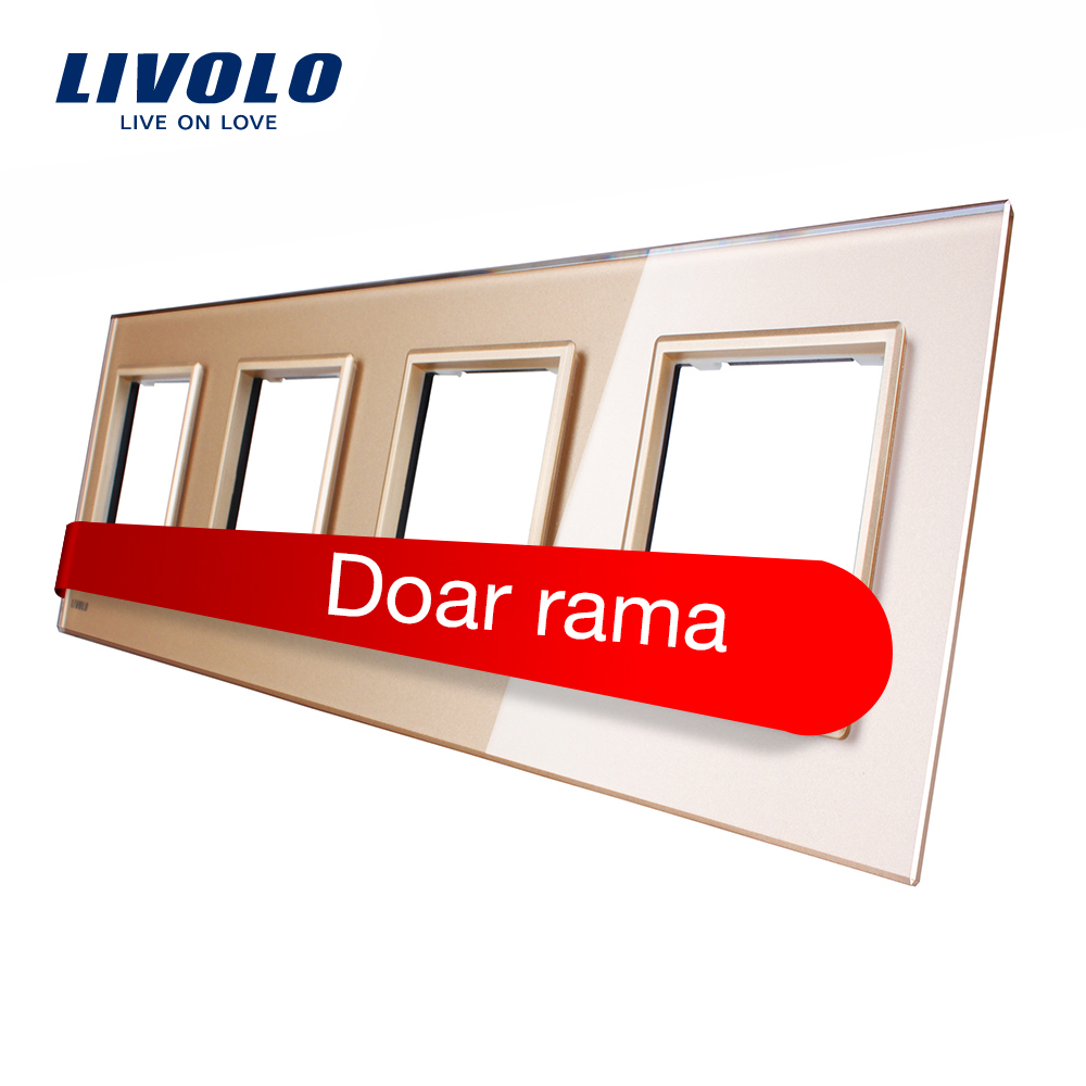Rama Priză Cvadruplă Livolo, Sticlă Cristal - imagine 16