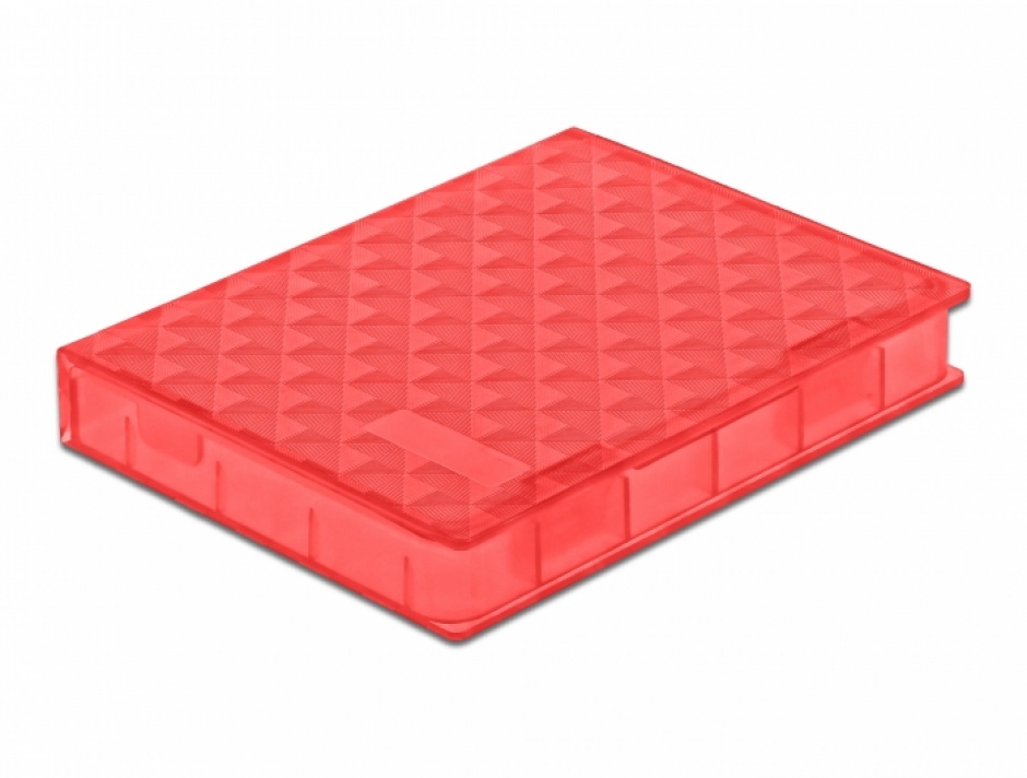 Carcasa Protectie HDD/SSD 2.5" Rosu Delock