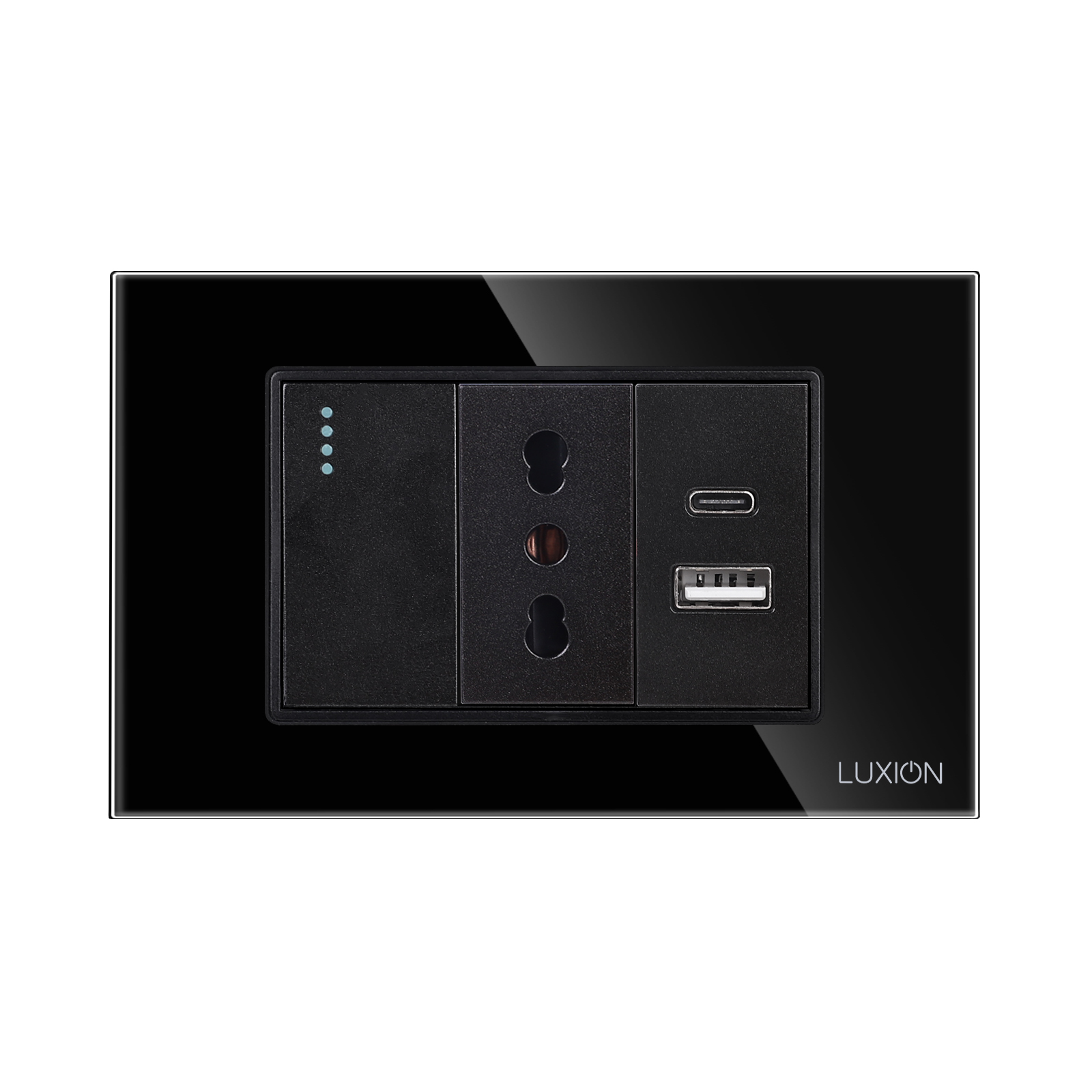 Întrerupător + Priză Îngustă USB A+C, IP44, LUXION - imagine 6