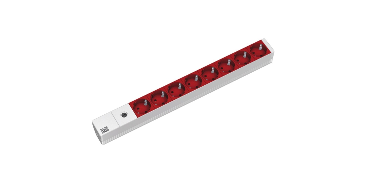PDU Bachmann 8 socketuri Schuko 19" 1U - Rack Power Strip