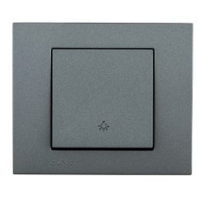 Intrerupator cu revenire Ovivo Grano Met OV00153, fumuriu