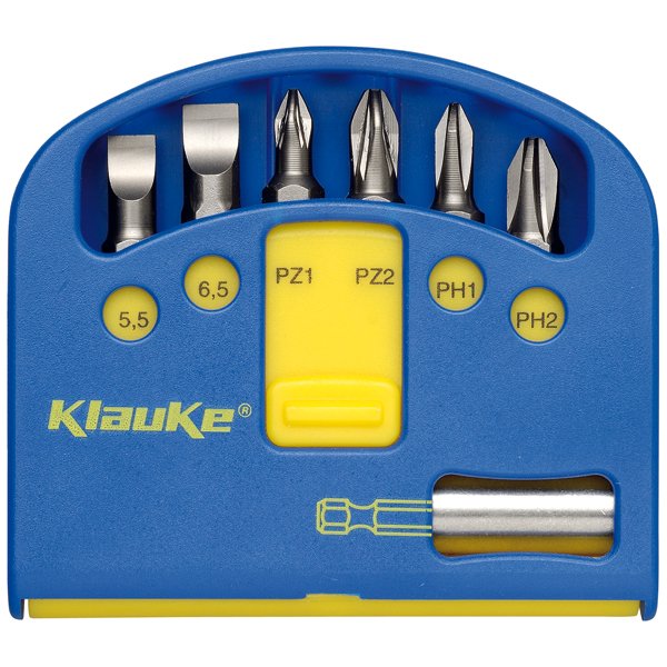 Set Biti Klauke 1/4" 7 Piese cu Adaptor Magnetic - imagine 1