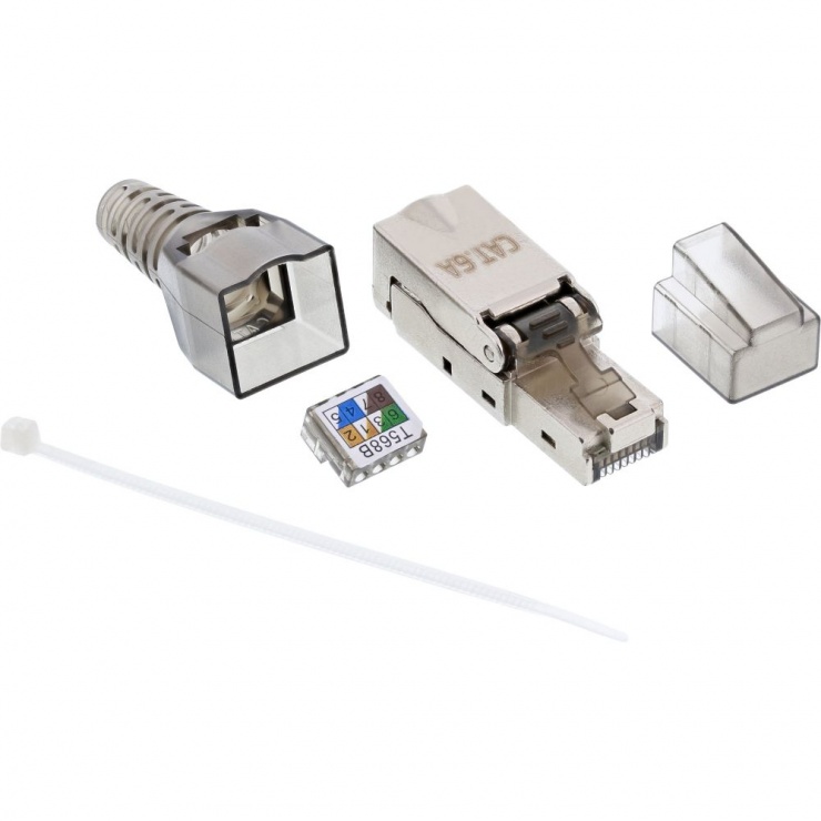 Conector RJ45 Cat.6A Ecranat InLine, 10 Gbps