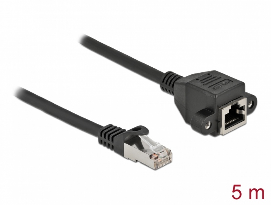 Cablu RJ45 Cat.6A 5m S/FTP Delock, Ecranat