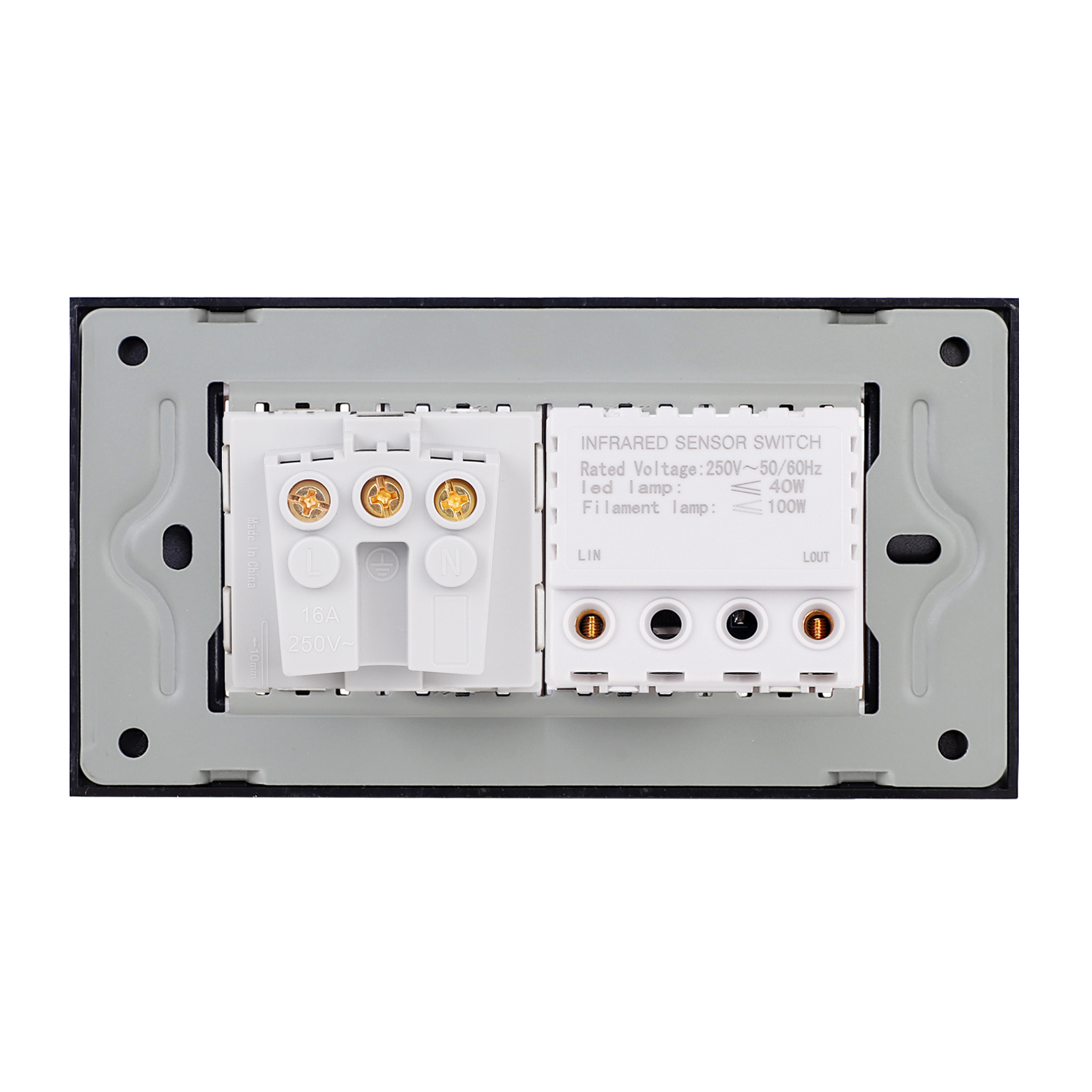 Senzor de Miscare 2M si Priza Schuko LUXION, Rama Sticla, IP44 - imagine 8