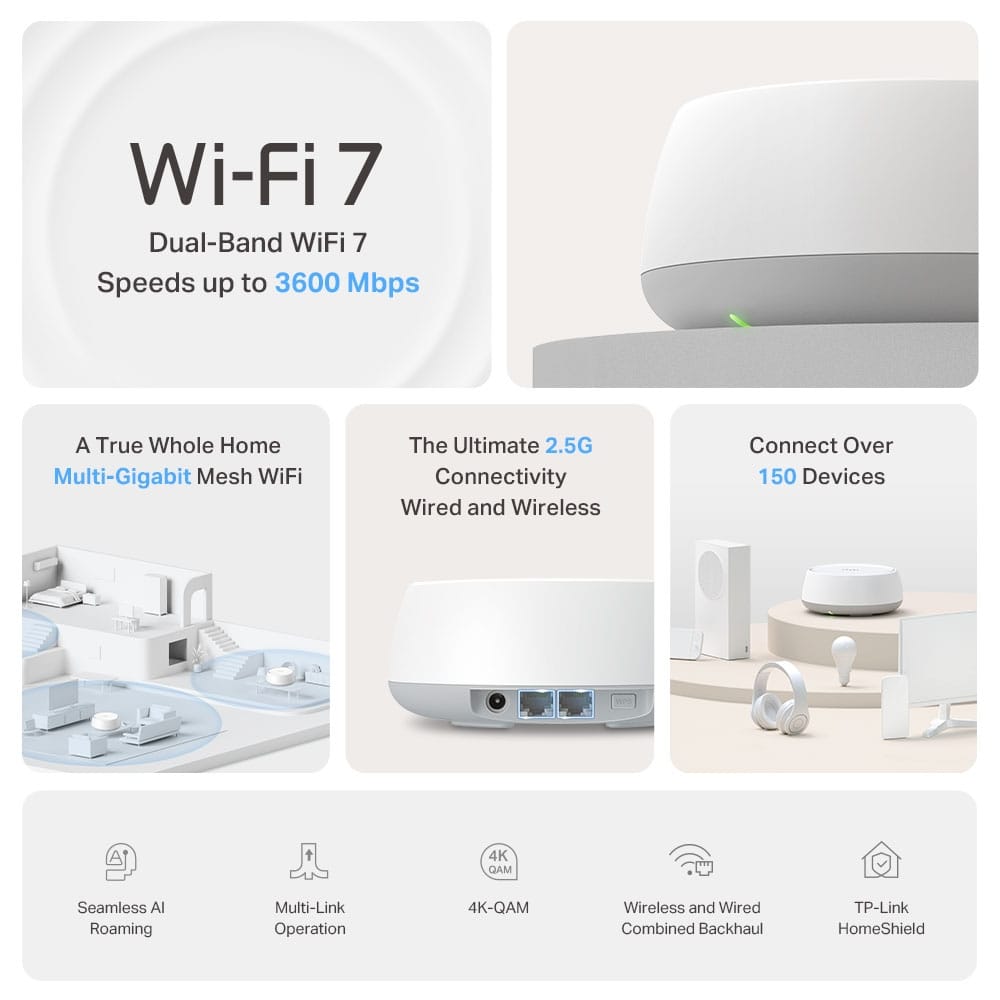 TP-Link Deco BE25 Wi-Fi 7 Mesh BE5000 (3-Pack) - Acoperire Totală - imagine 13