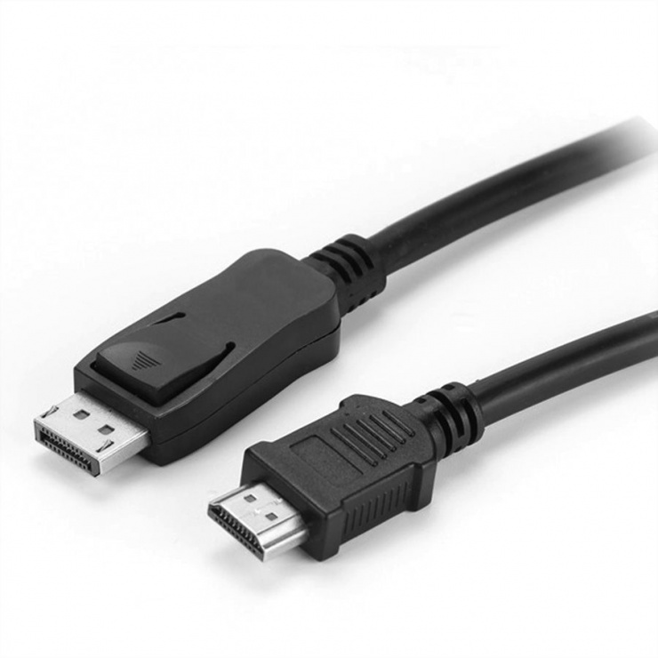 Cablu DisplayPort la HDMI 10m Value Negru