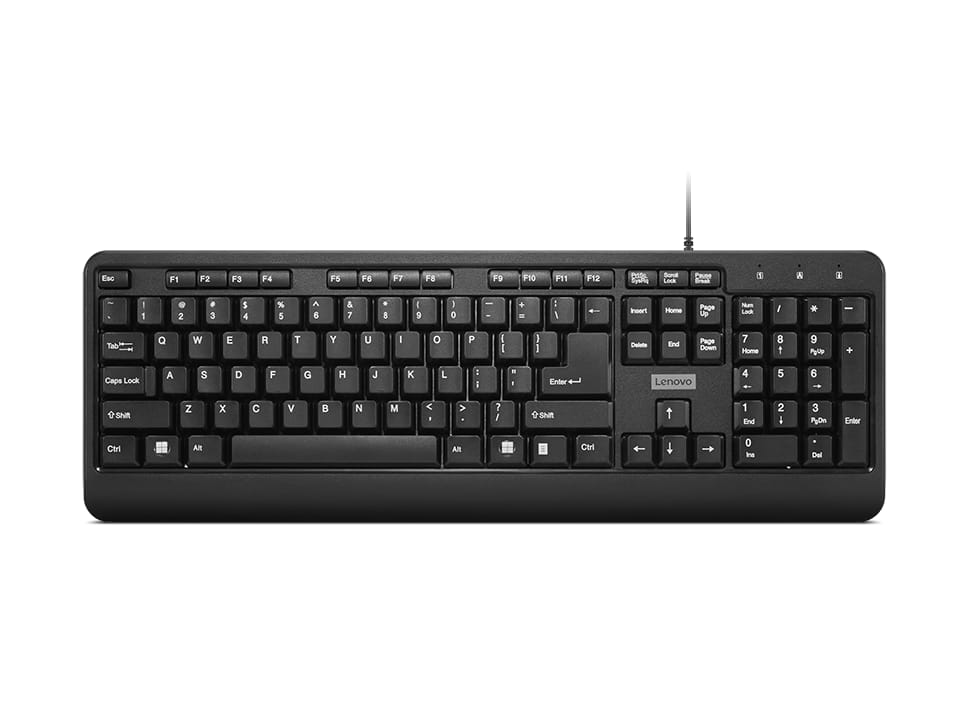 Tastatura Lenovo 160 Wired USB - 104 Taste, Design Ergonomic - imagine 2