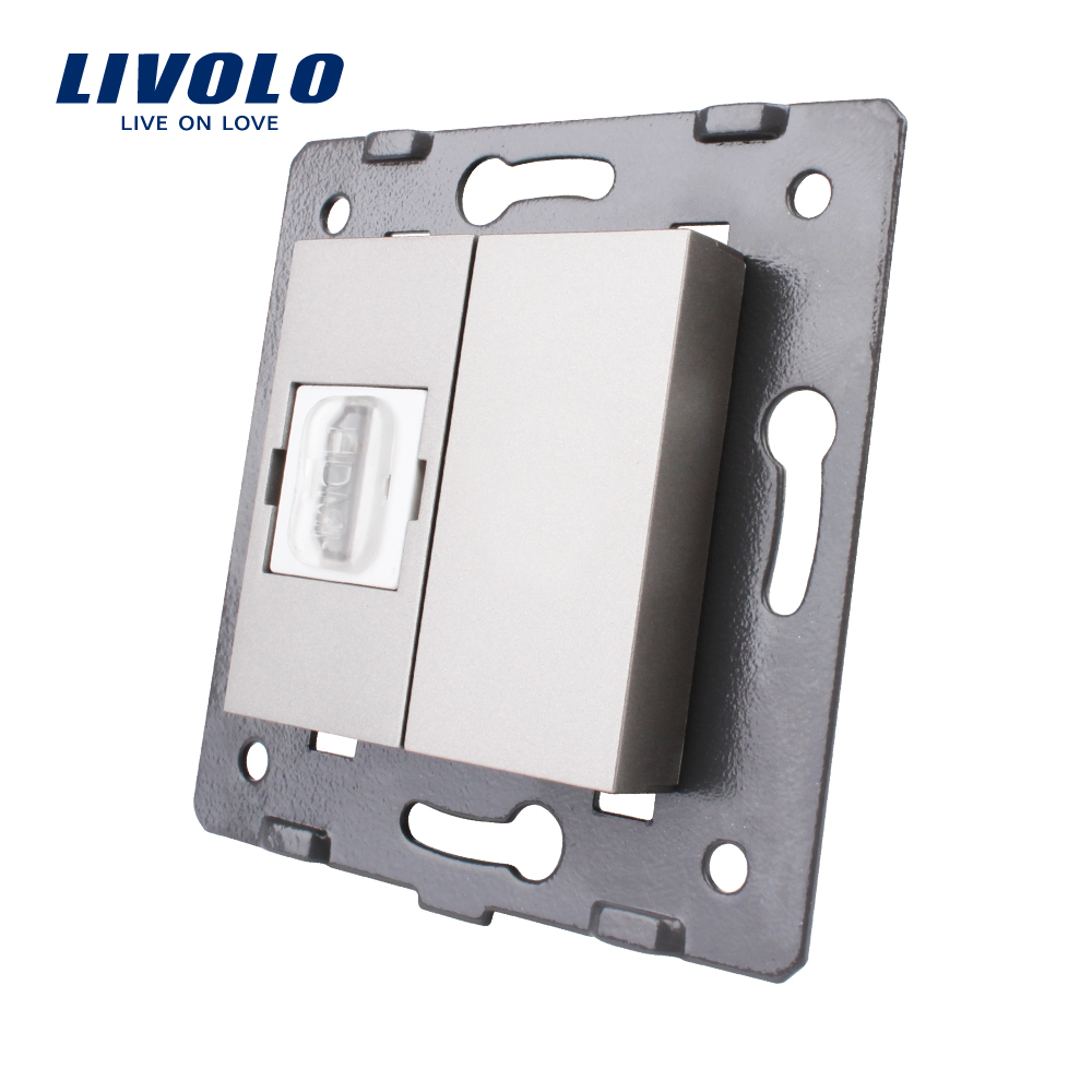 Priză HDMI Livolo, Metal/Plastic, Negru - imagine 10
