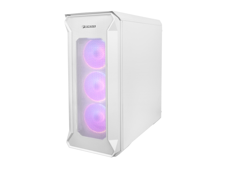 Carcasa Genesis IRID 505 V2 ARGB Alb - Mid Tower Glass - imagine 1