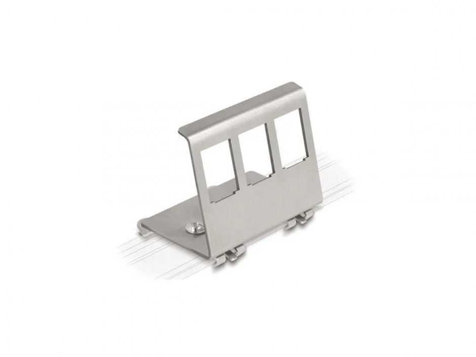 Adaptor Sina DIN 3x Keystone, Oțel Inoxidabil Value