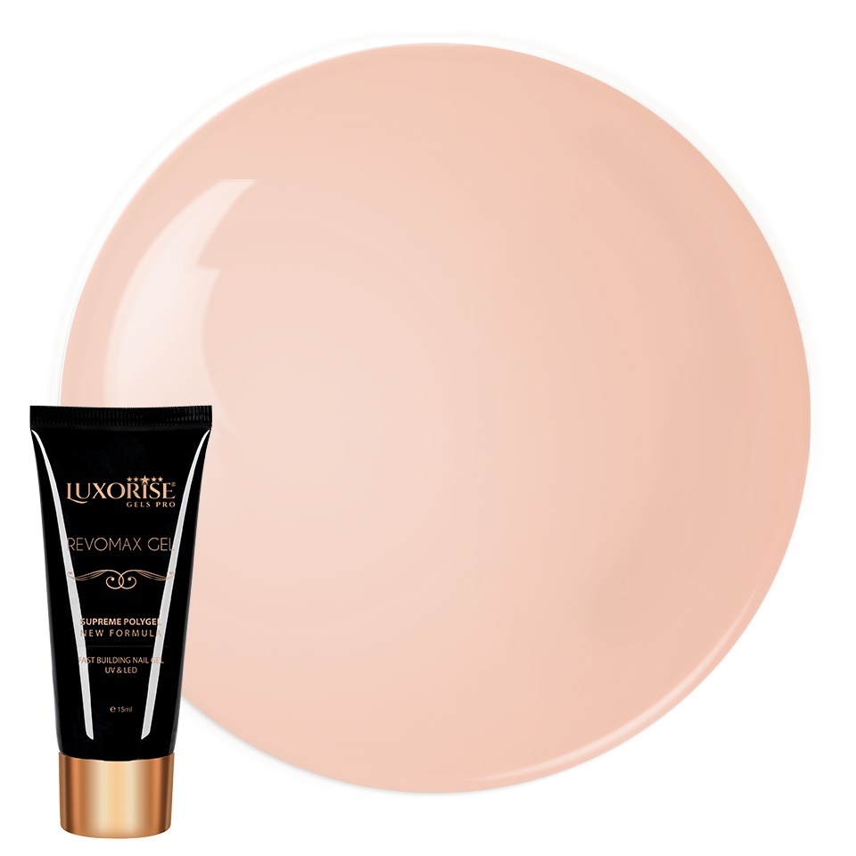Polygel Luxorise Ivory Blush 15ml - Modelare Ușoară