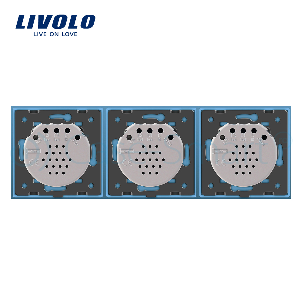 Intrerupator Touch Livolo 2xSimplu+1xDublu Sticla - imagine 12