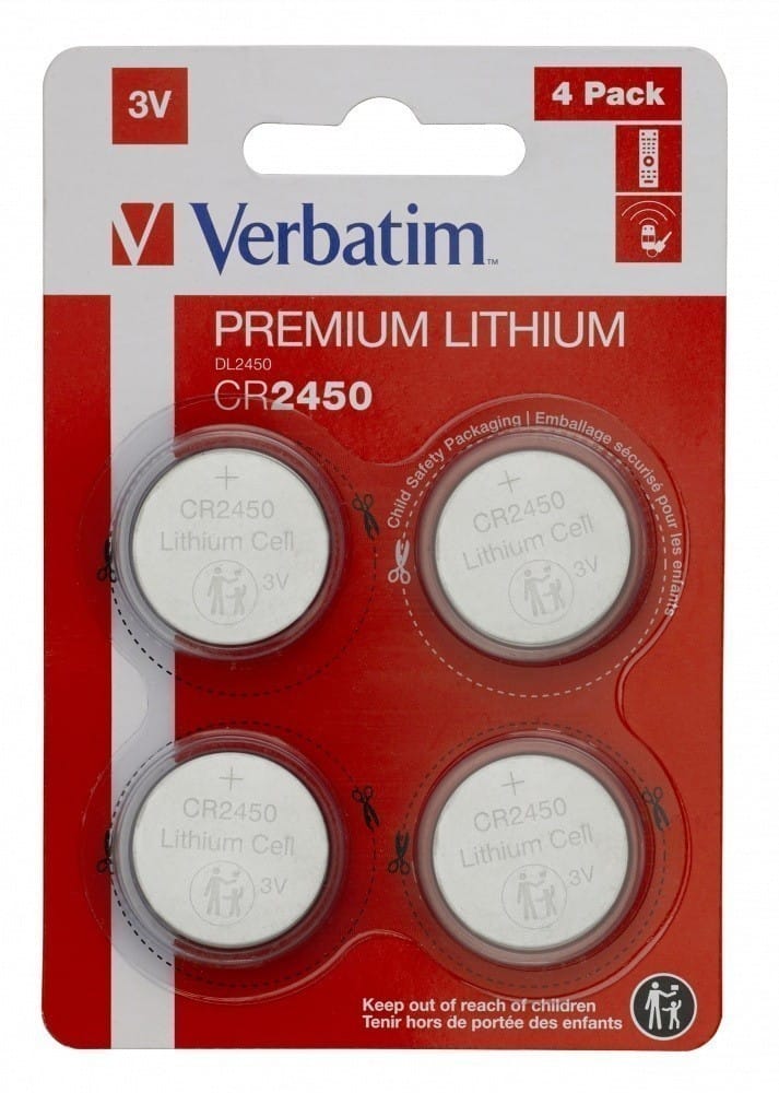 Baterie CR2450 Verbatim 3V Litiu 4 buc - Energie de Lungă Durată - imagine 2