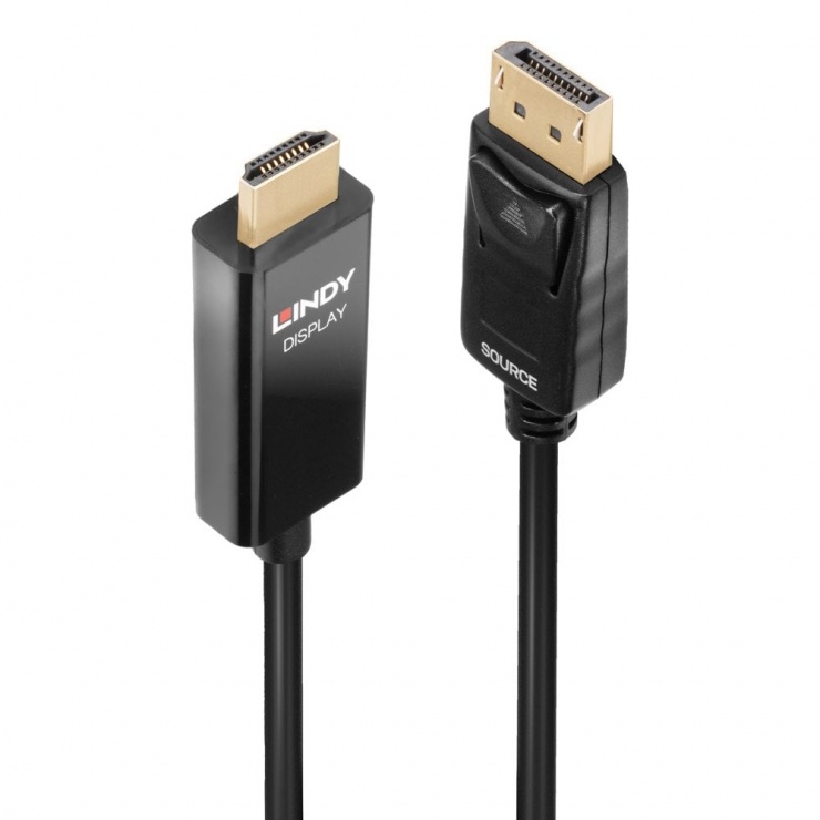 Cablu DisplayPort la HDMI 4K 5m Lindy HDR