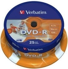 DVD-R Verbatim 4.7GB 16x Printabil 25 buc - Calitate Superioară - imagine 2
