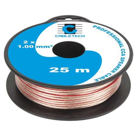 Cablu Difuzor Transparent CCA 2x1mm² 25m Cabletech - imagine 1
