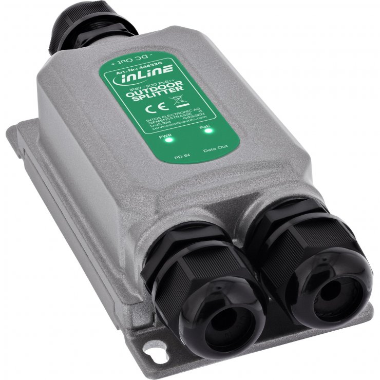 Splitter PoE++ InLine 60W 12V IP67 Gigabit exterior