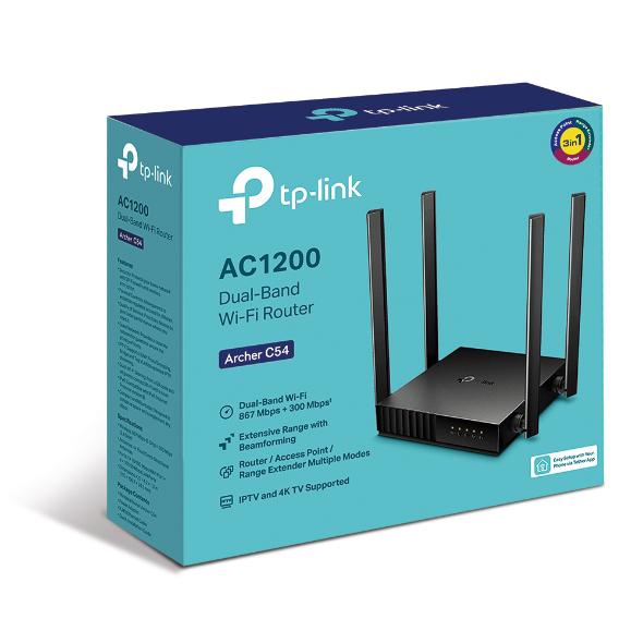 Router WiFi TP-LINK Archer C54 AC1200 Dual-Band 4 Antene - imagine 4