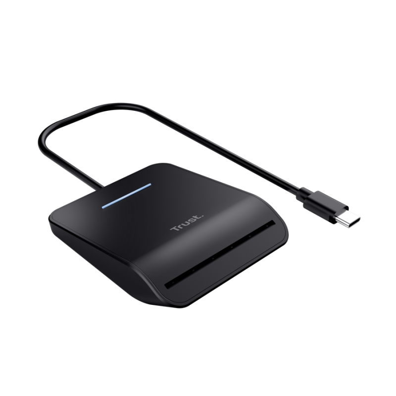 Cititor Smartcard USB-C Trust Primo - 100cm Cablu, Negru