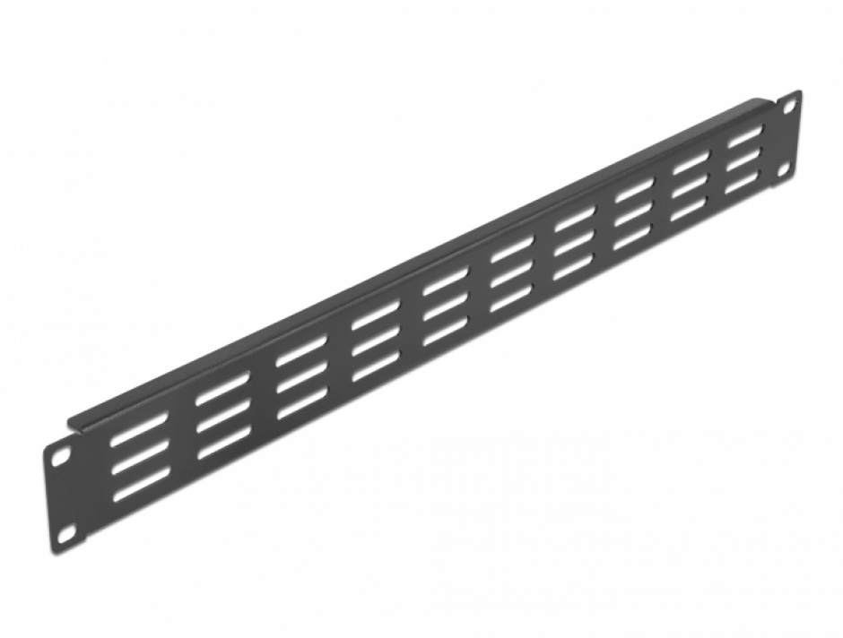 Panou 19" 1U Ventilatie Delock Negru