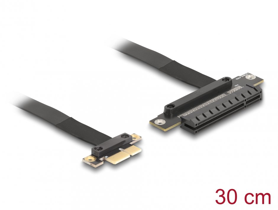 Riser PCIe Delock 3.0 x1 la x8, Cablu 30cm