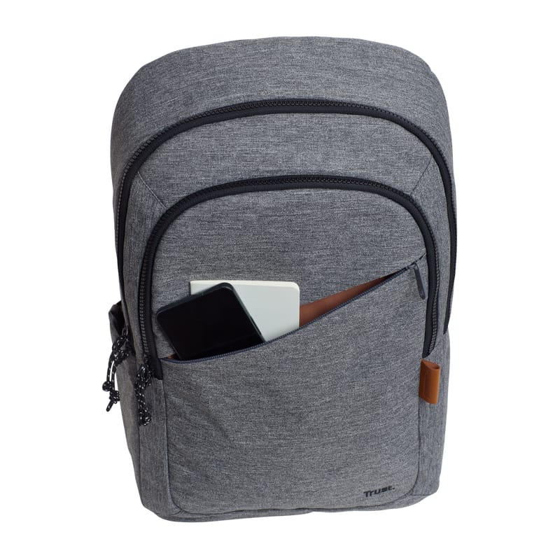 Rucsac Laptop Trust Avana 16" Gri - 20L, Eco-Friendly - imagine 7