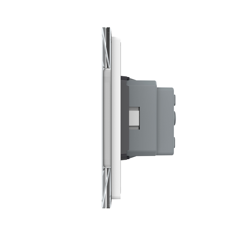 Intrerupator Dublu + 2 Prize LIVOLO, Sticla - imagine 3