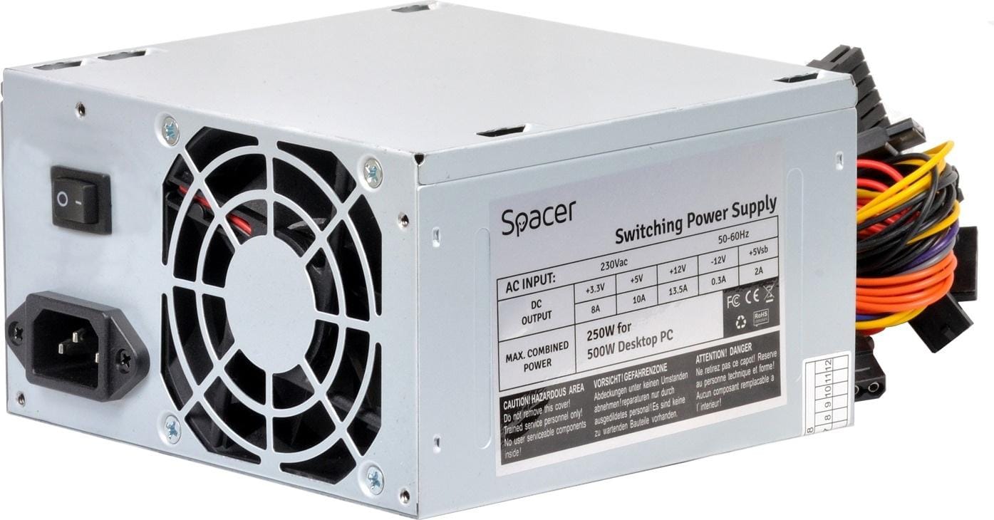 Sursa ATX Spacer 500W - 250W Real pentru Desktop PC - imagine 2