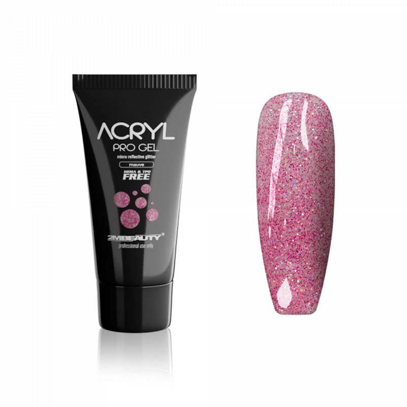 PolyGel 2M Hema Free Sclipici Mauve 30g Nailshop
