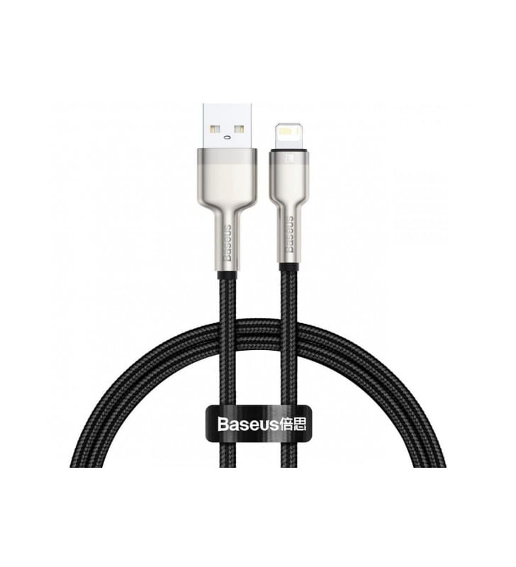 Cablu Lightning Baseus Cafule Metal 0.25m Incarcare Rapida 2.4A - imagine 4