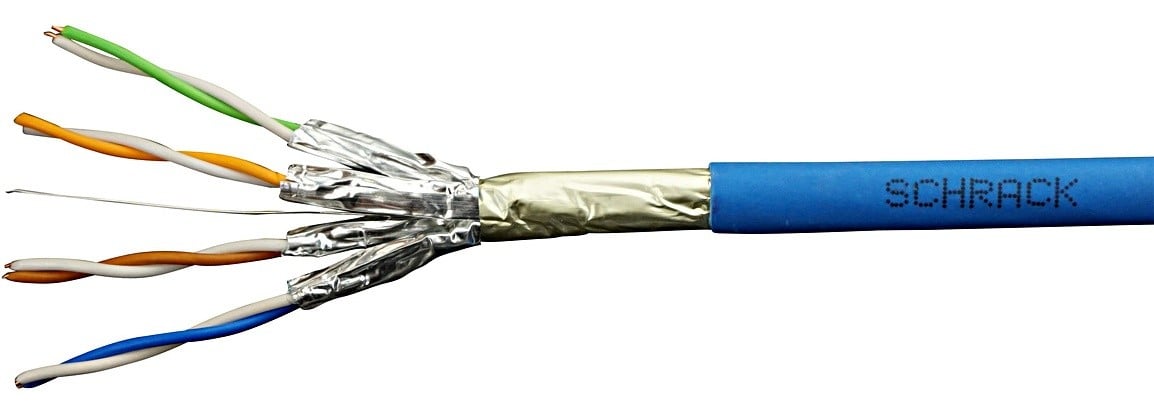 Cablu Rețea Schrack Cat.6a F/FTP 500MHz 100m Albastru