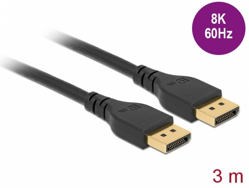 Cablu DisplayPort 8K 3m Delock 85911