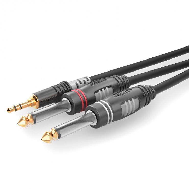 Cablu Audio Jack 3.5mm la 6.35mm Hicon, 1.5m