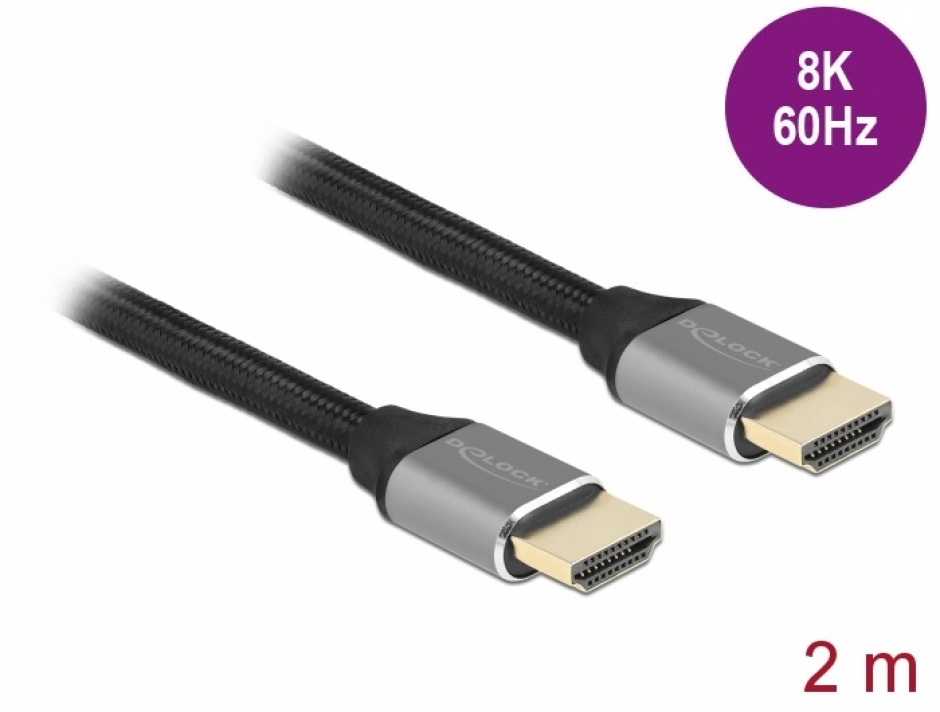 Cablu HDMI Delock 8K60Hz 2m Ultra High Speed