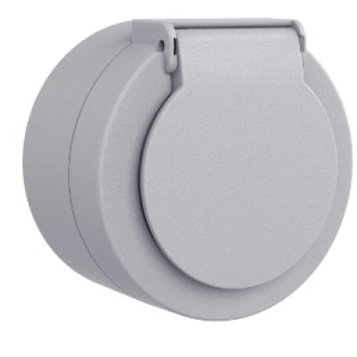 Priză Schuko cu capac Ovivo OV00911, 16A, IP54, gri