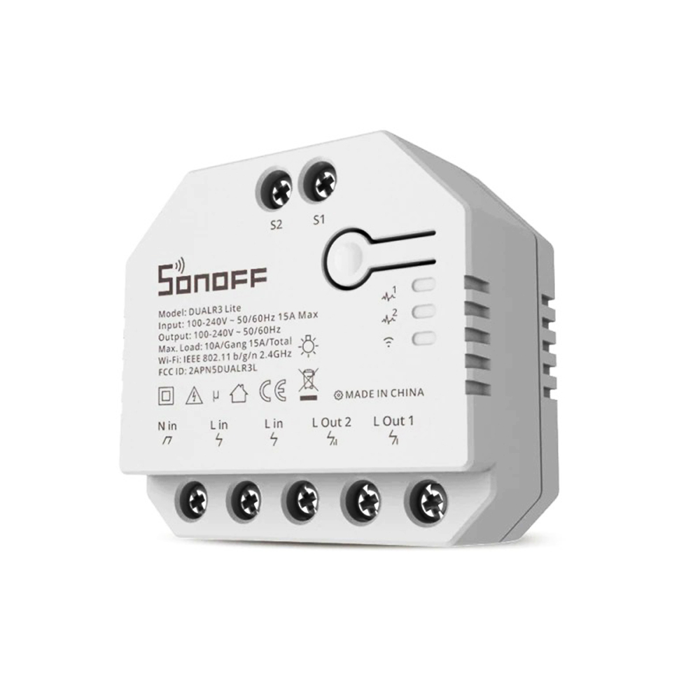 Releu Wi-Fi Sonoff Dual R3 Lite, 2 Canale, Control Inteligent - imagine 3