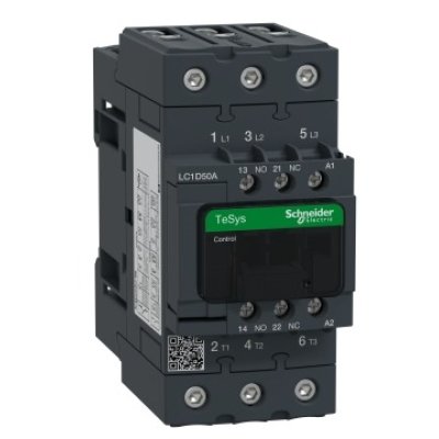 Contactor Schneider TeSys D LC1D50AE7, 3P, 50 A, 22 kW
