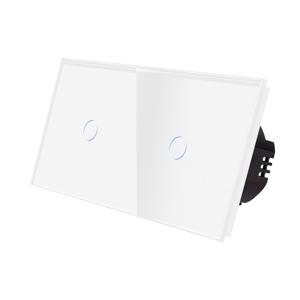 Intrerupator Touch LUXION, Dublu, Sticla, 10A