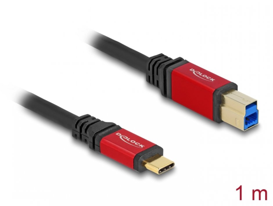 Cablu USB 3.2 Type C la USB-B Delock, 1m, 5Gbps