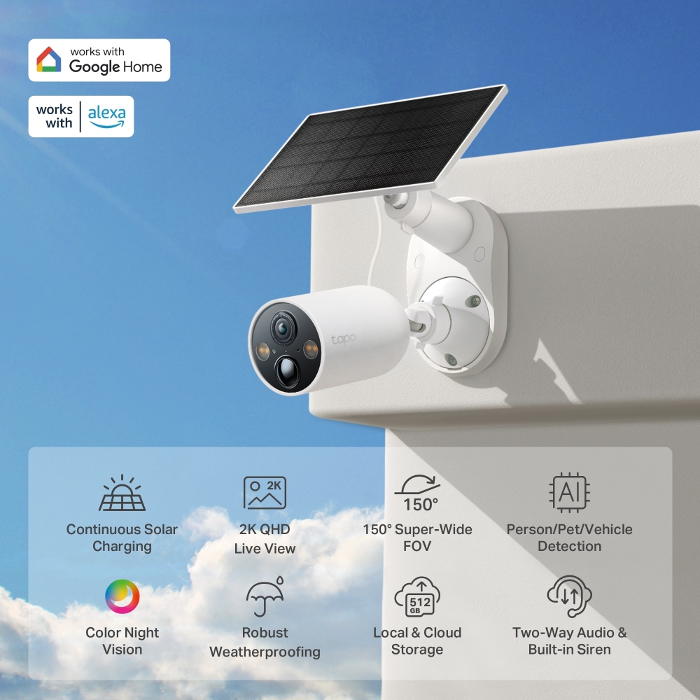Kit Camere Supraveghere TP-LINK Tapo C425 Wireless 2K - 300 Zile Baterie - imagine 2