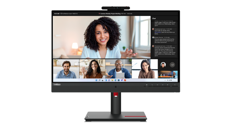 Monitor Lenovo ThinkVision T24mv-30 23.8" IPS FHD cu Cameră 5MP