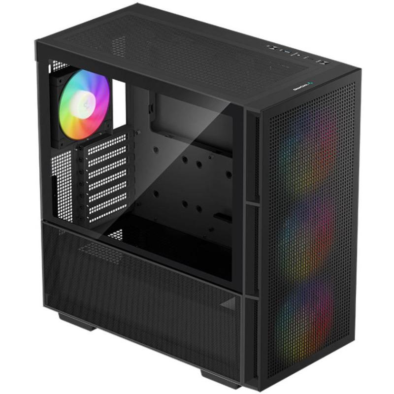 Carcasa Deepcool CH560 ARGB Mid Tower Negru - Sticla Temperata - imagine 3