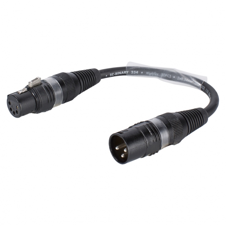 Adaptor XLR 3 la 5 pini T-M 0.15m OEM