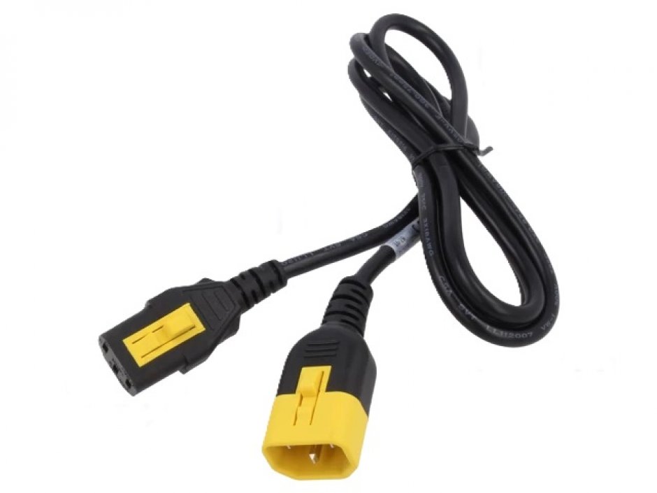 Cablu Prelungitor IEC C13-C14 1.5m cu Blocare OEM