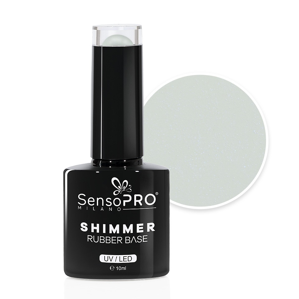 Shimmer Rubber Base SensoPRO Milano 02 Milky White - imagine 2